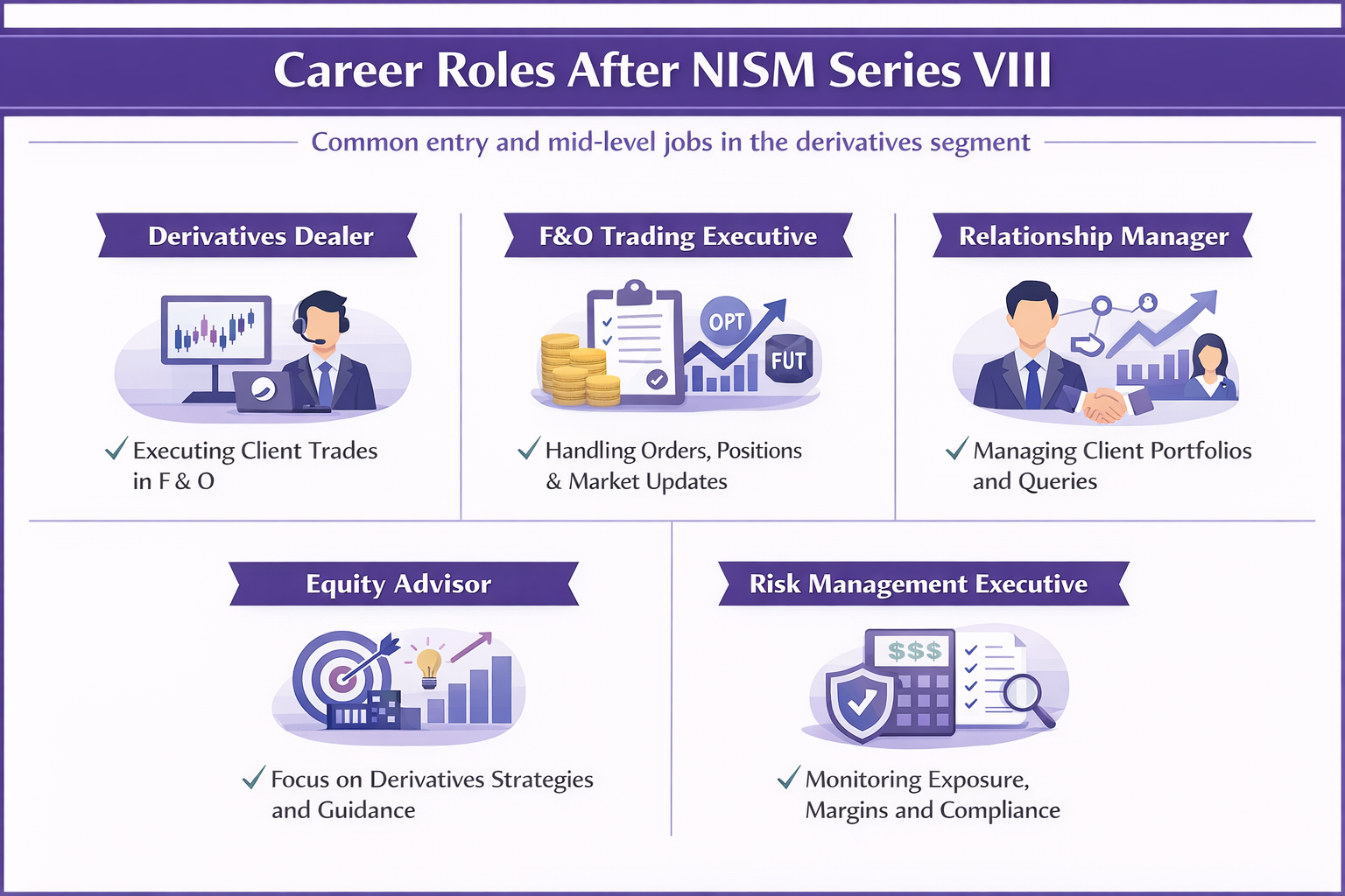 Career Roles After NISM Series VIII Infographic